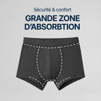 Boxer d'incontinence lavable pour homme