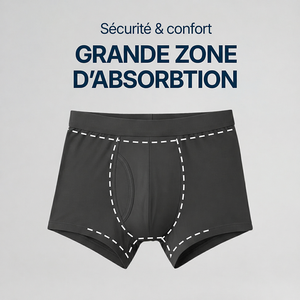 Boxer d'incontinence lavable pour homme