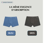 Boxer d'incontinence lavable pour homme